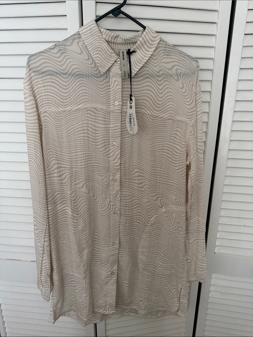 NWT prANa Fernie ($89 RET) Light Beige Women’s Long-Sleeve Coverup, Small